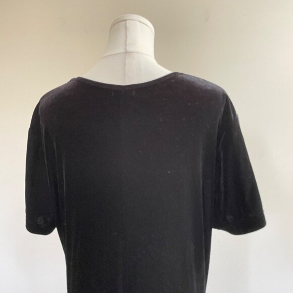 Vintage Velvet Maxi Dress XL Embroider Whimsigoth Vamp Dark Romantic Witchy Y2K - Picture 6 of 10